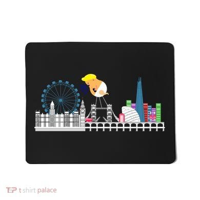 Fly Baby Trump Over City Mousepad
