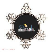Fly Baby Trump Over City Ornament thumb 0