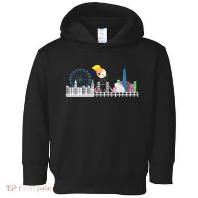 Fly Baby Trump Over City Toddler Hoodie