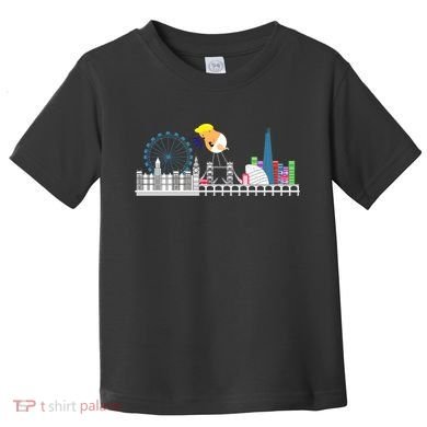 Fly Baby Trump Over City Toddler T-Shirt