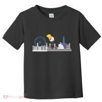 Fly Baby Trump Over City Toddler T-Shirt thumb 0