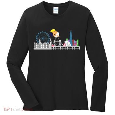 Fly Baby Trump Over City Women's Long Sleeve Shirt