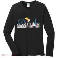 Fly Baby Trump Over City Women's Long Sleeve Shirt thumb 0