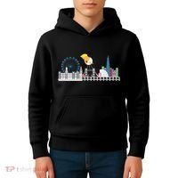 Fly Baby Trump Over City Kids Hoodie thumb 4