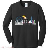 Fly Baby Trump Over City Kids Long Sleeve Shirt thumb 0