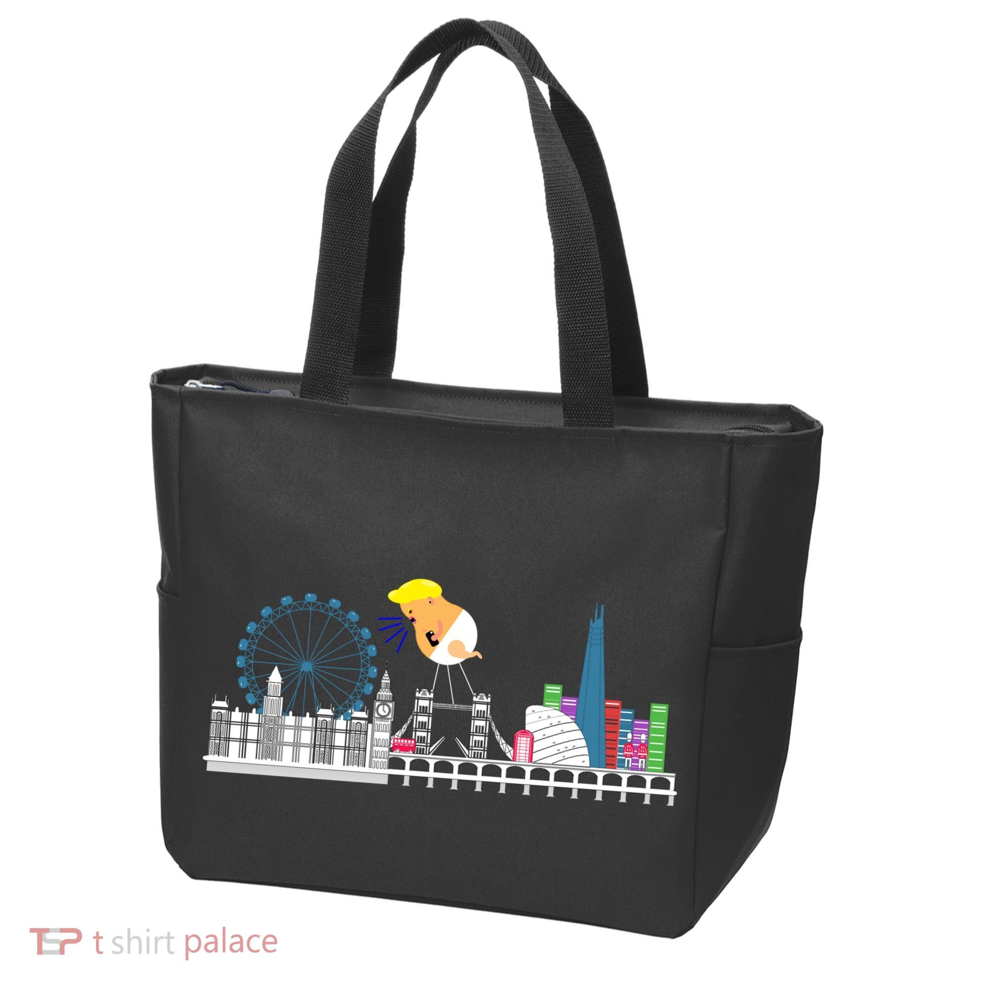 Fly Baby Trump Over City Tote Bag