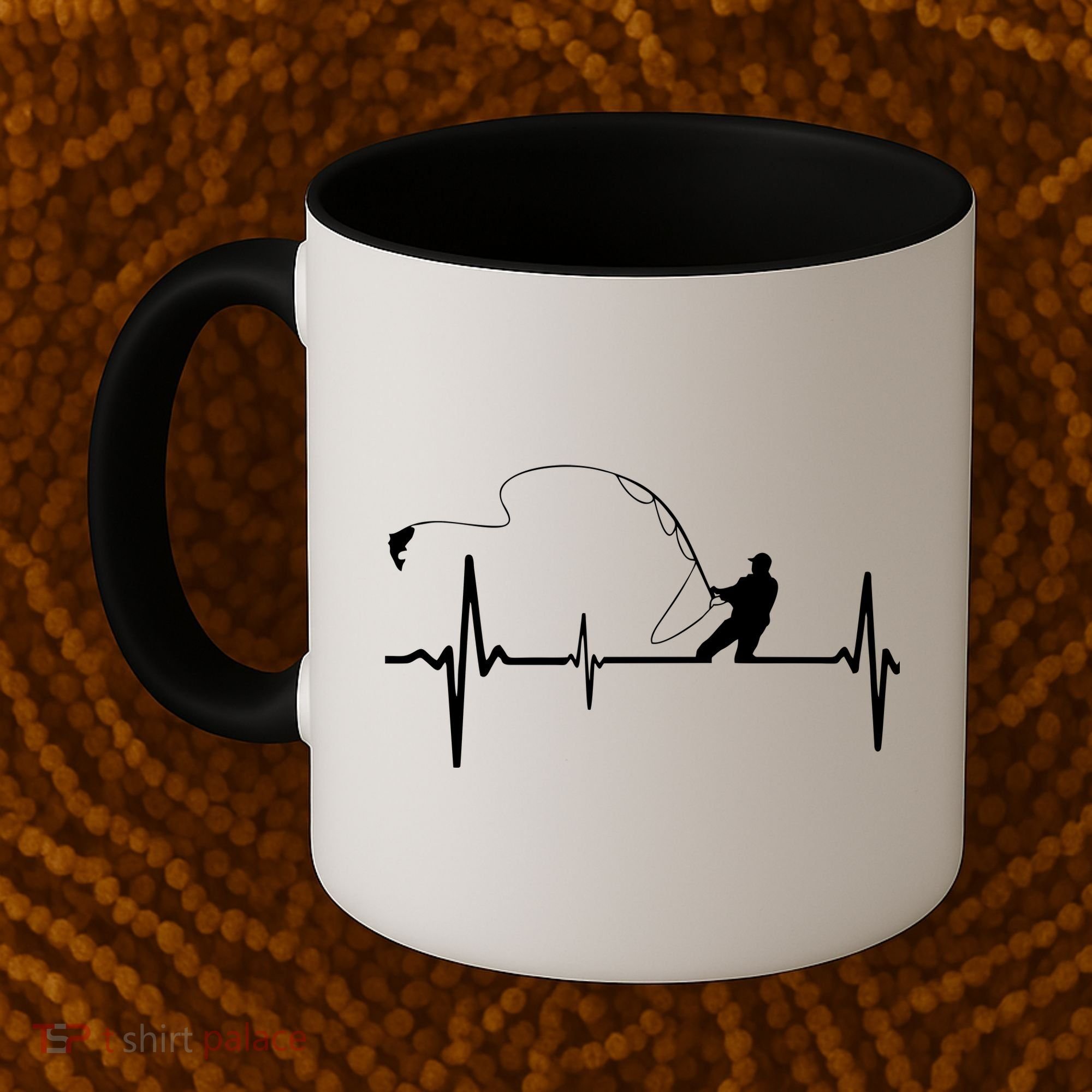 Fly Fishing Heartbeat Pulse Coffee Mug