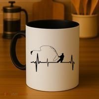 Fly Fishing Heartbeat Pulse Coffee Mug thumb 4