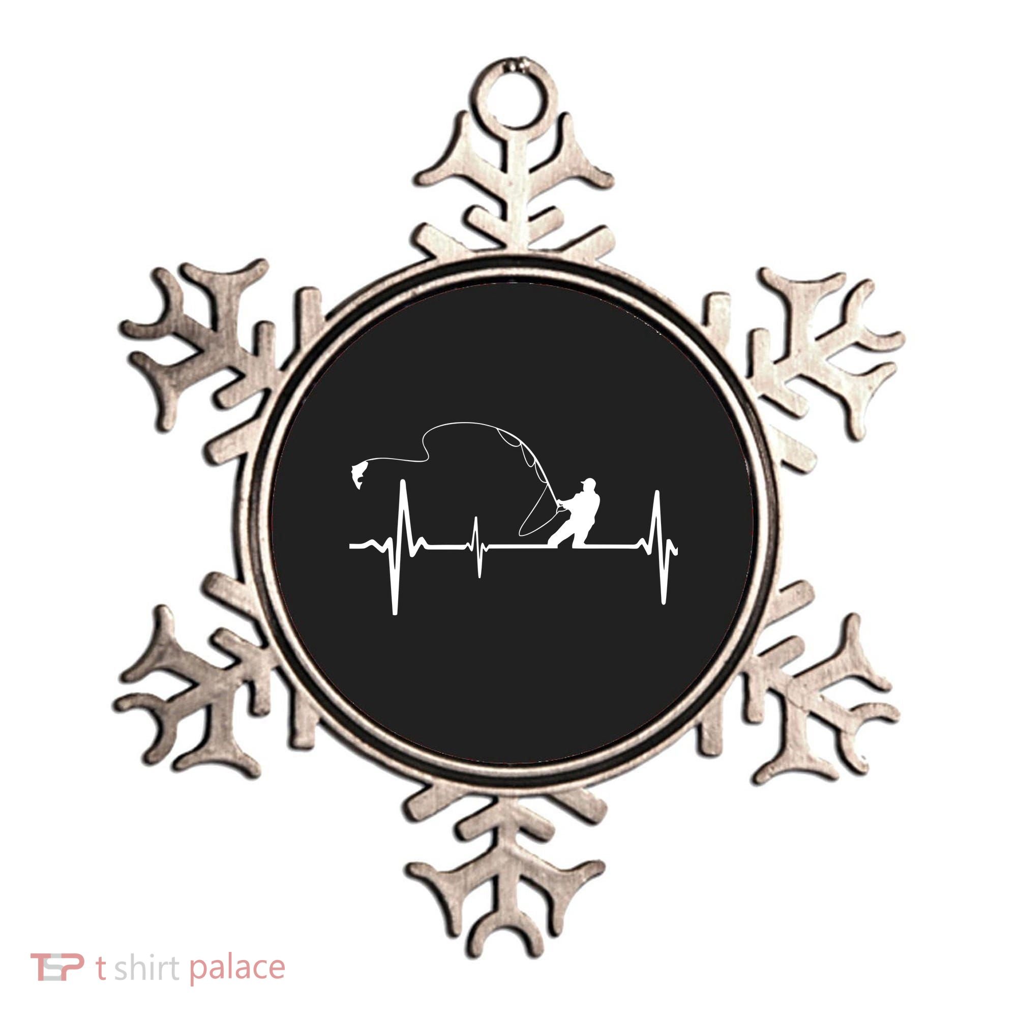 Fly Fishing Heartbeat Pulse Ornament