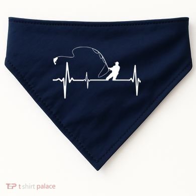 Fly Fishing Heartbeat Pulse USA-Made Doggie Bandana