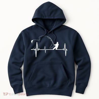 Fly Fishing Heartbeat Pulse Hoodie