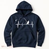 Fly Fishing Heartbeat Pulse Hoodie thumb 0