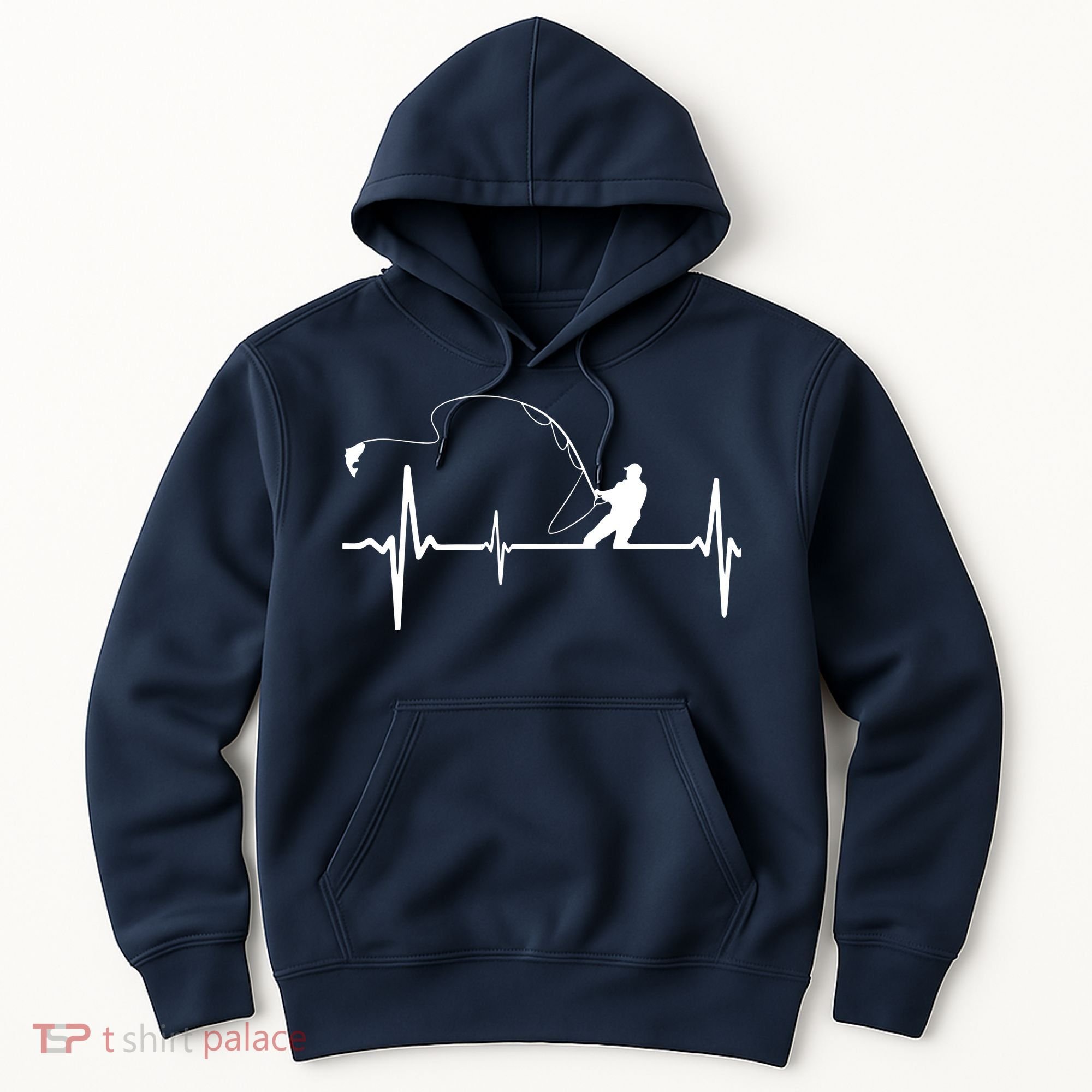 Fly Fishing Heartbeat Pulse Hoodie
