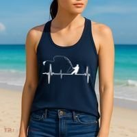 Fly Fishing Heartbeat Pulse Women's Tank Top thumb 2