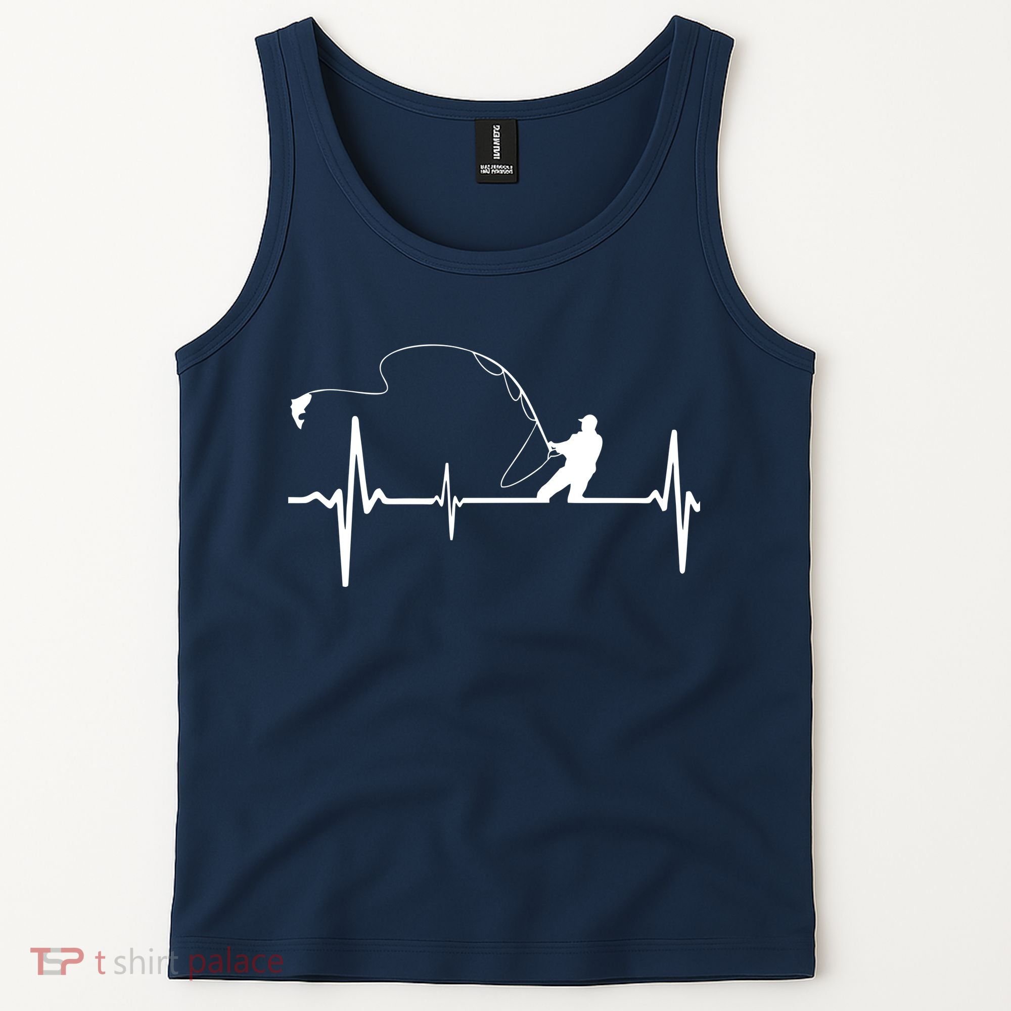 Fly Fishing Heartbeat Pulse Tank Top