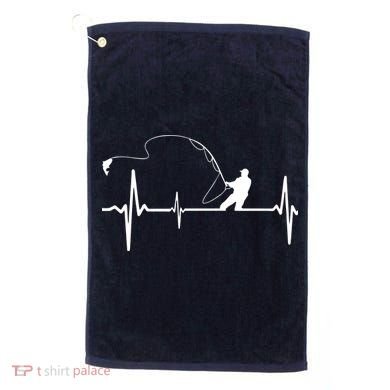 Fly Fishing Heartbeat Pulse Golf Towel