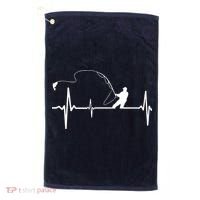 Fly Fishing Heartbeat Pulse Golf Towel thumb 0