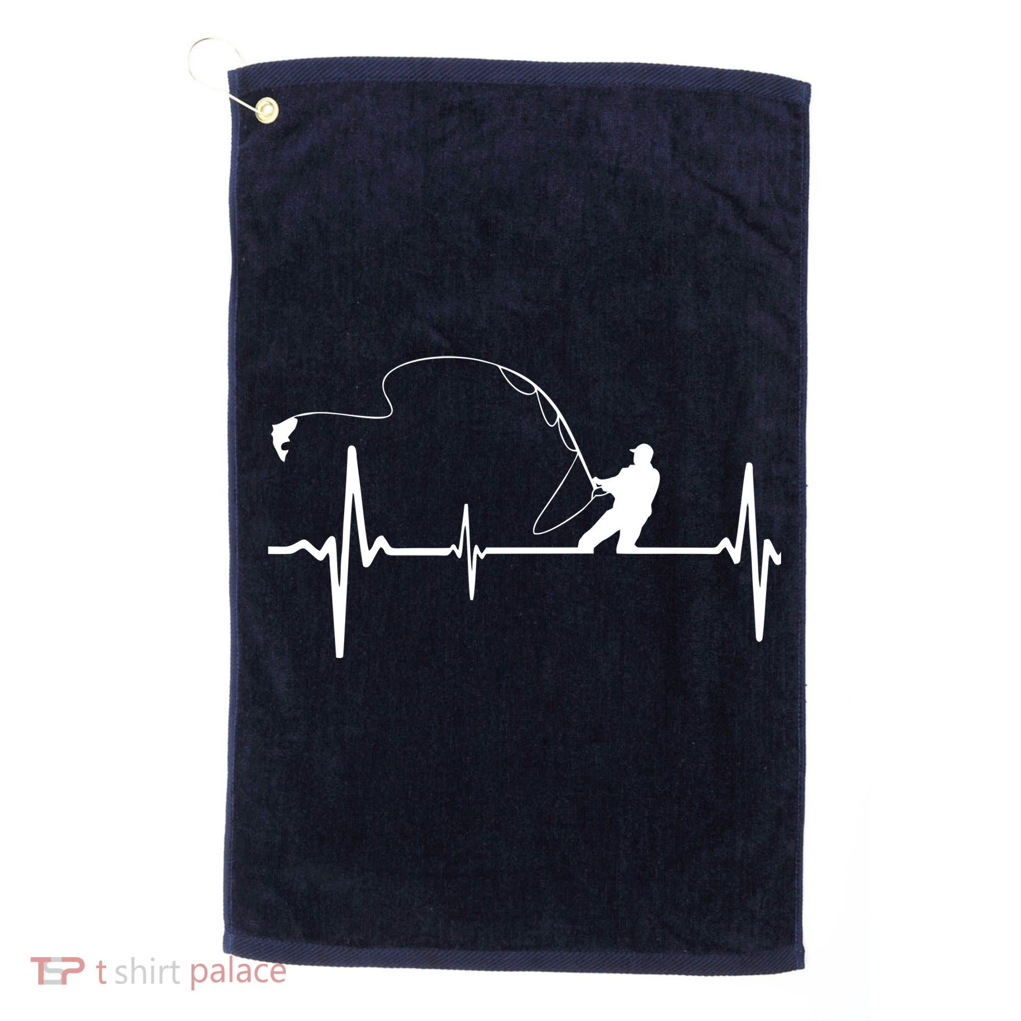 Fly Fishing Heartbeat Pulse Golf Towel