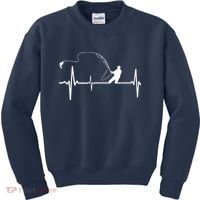Fly Fishing Heartbeat Pulse Kids Sweatshirt thumb 0
