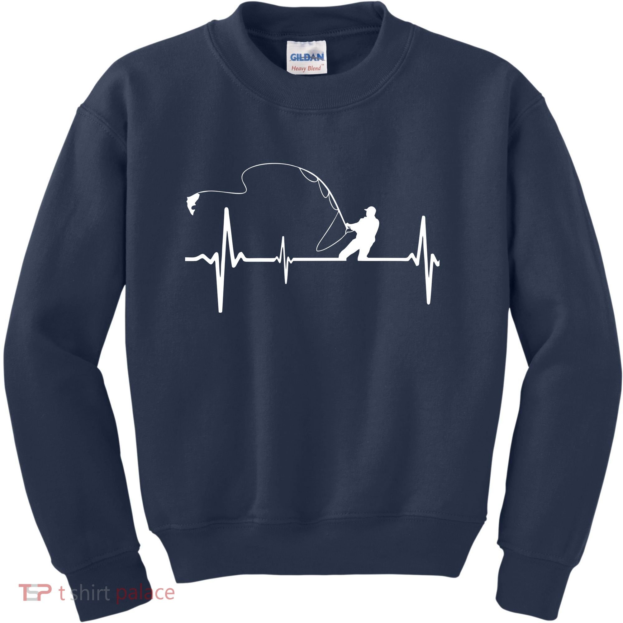 Fly Fishing Heartbeat Pulse Kids Sweatshirt