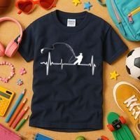 Fly Fishing Heartbeat Pulse Kids T-Shirt thumb 3
