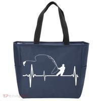 Fly Fishing Heartbeat Pulse Tote Bag thumb 0