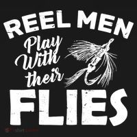 Fly Fishing Reel Men Play With Their Flies Ornament thumb 1