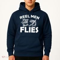 Fly Fishing Reel Men Play With Their Flies Hoodie thumb 2