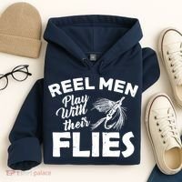 Fly Fishing Reel Men Play With Their Flies Hoodie thumb 4