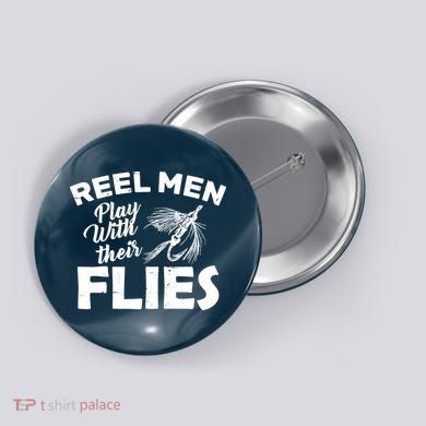 Fly Fishing Reel Men Play With Their Flies Button