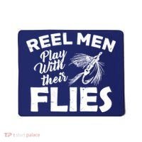 Fly Fishing Reel Men Play With Their Flies Mousepad thumb 0