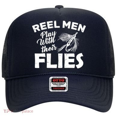 Fly Fishing Reel Men Play With Their Flies Hat