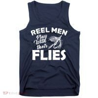 Fly Fishing Reel Men Play With Their Flies Tank Top thumb 0