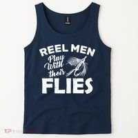 Fly Fishing Reel Men Play With Their Flies Tank Top thumb 2