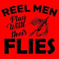Fly Fishing Reel Men Play With Their Flies Santa Hat thumb 1
