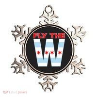 Fly The W Chicago Flag Ornament thumb 0