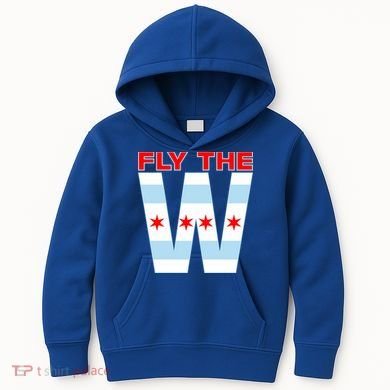 Fly The W Chicago Flag Kids Hoodie