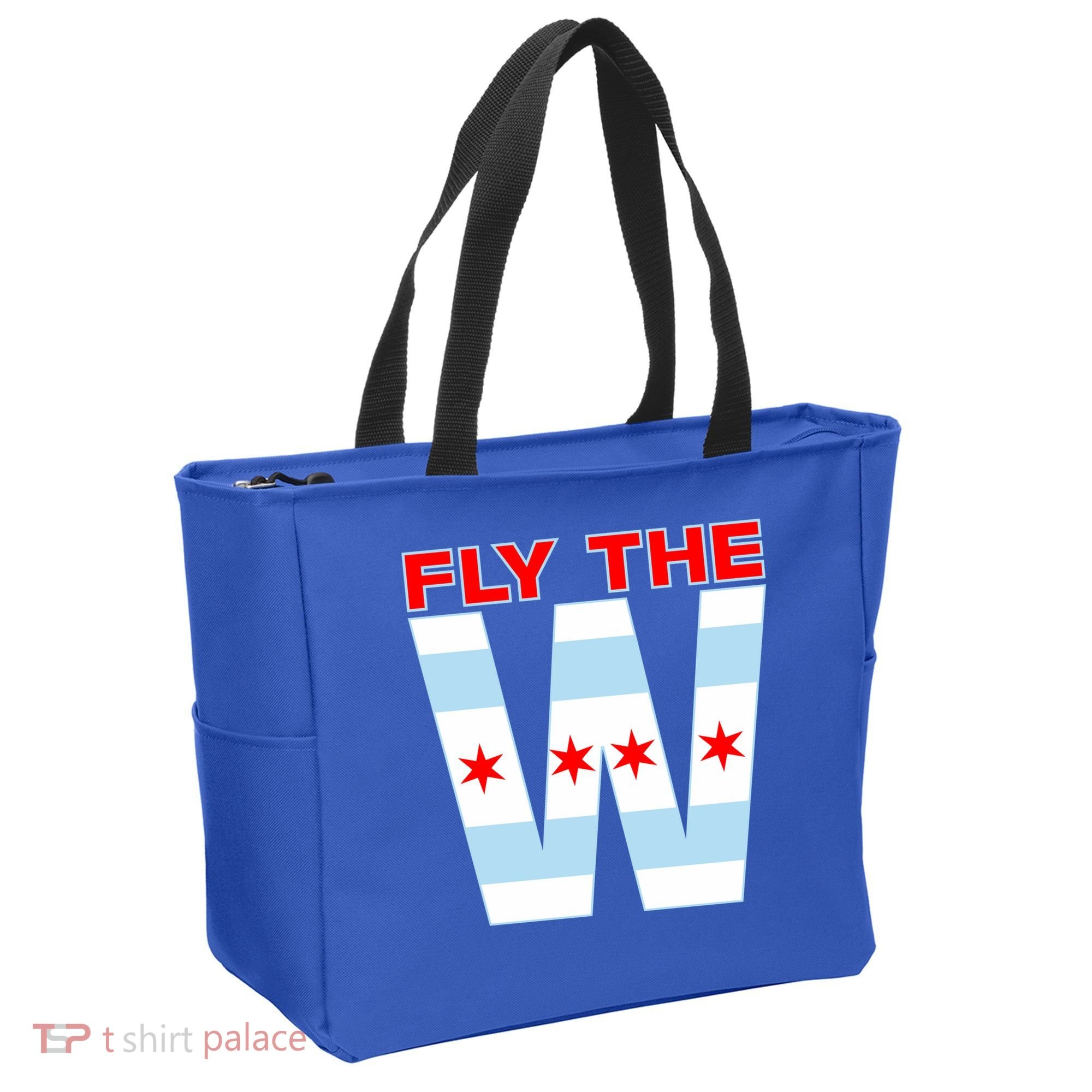 Fly The W Chicago Flag Tote Bag