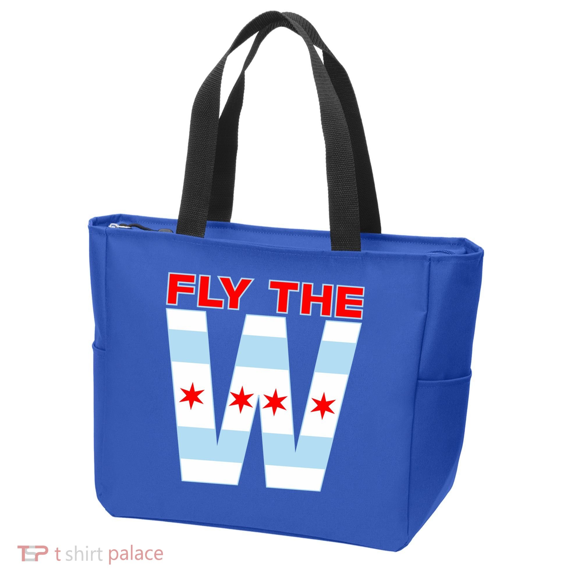 Fly The W Chicago Flag Tote Bag
