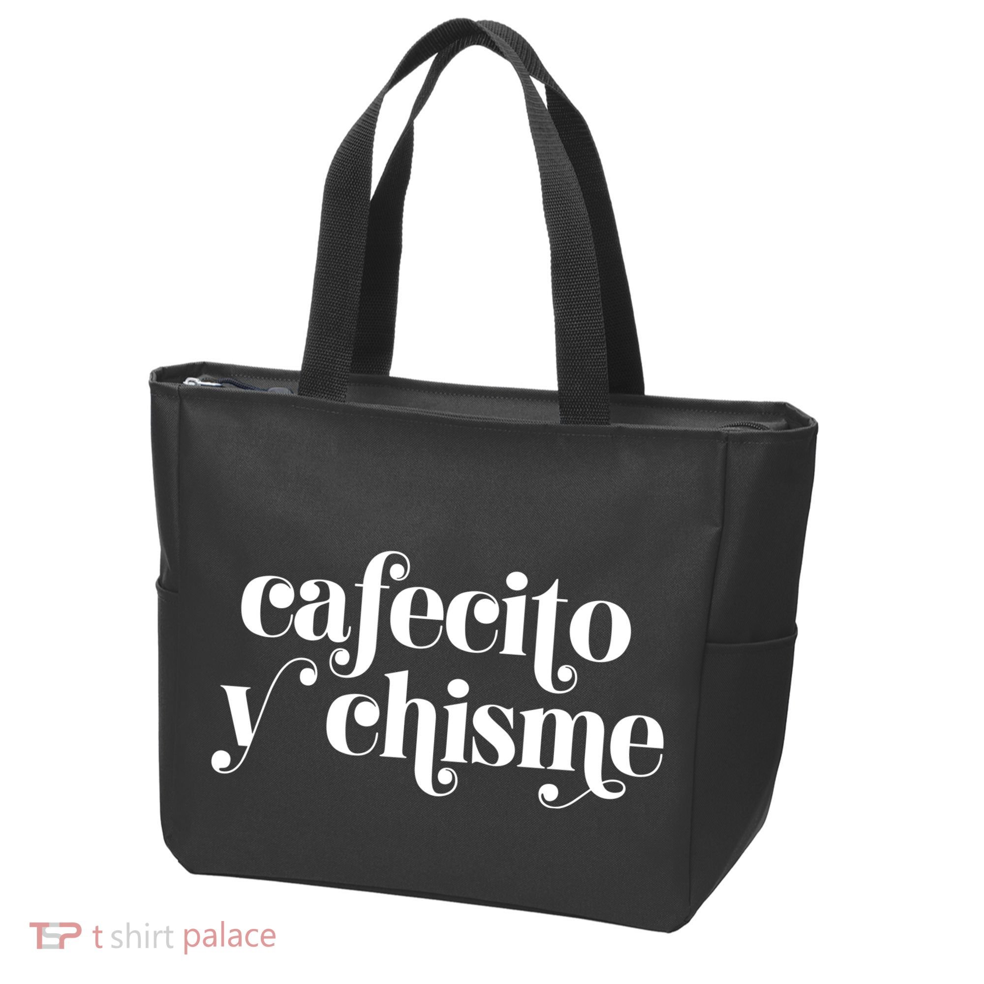 Frases LatinasCafecito Y Chisme Tote Bag