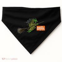 Flying Halloween Witch USA-Made Doggie Bandana thumb 0