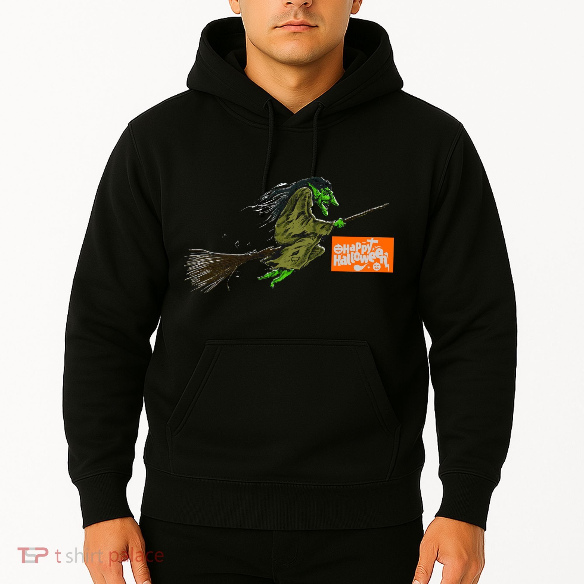 Flying Halloween Witch Hoodie