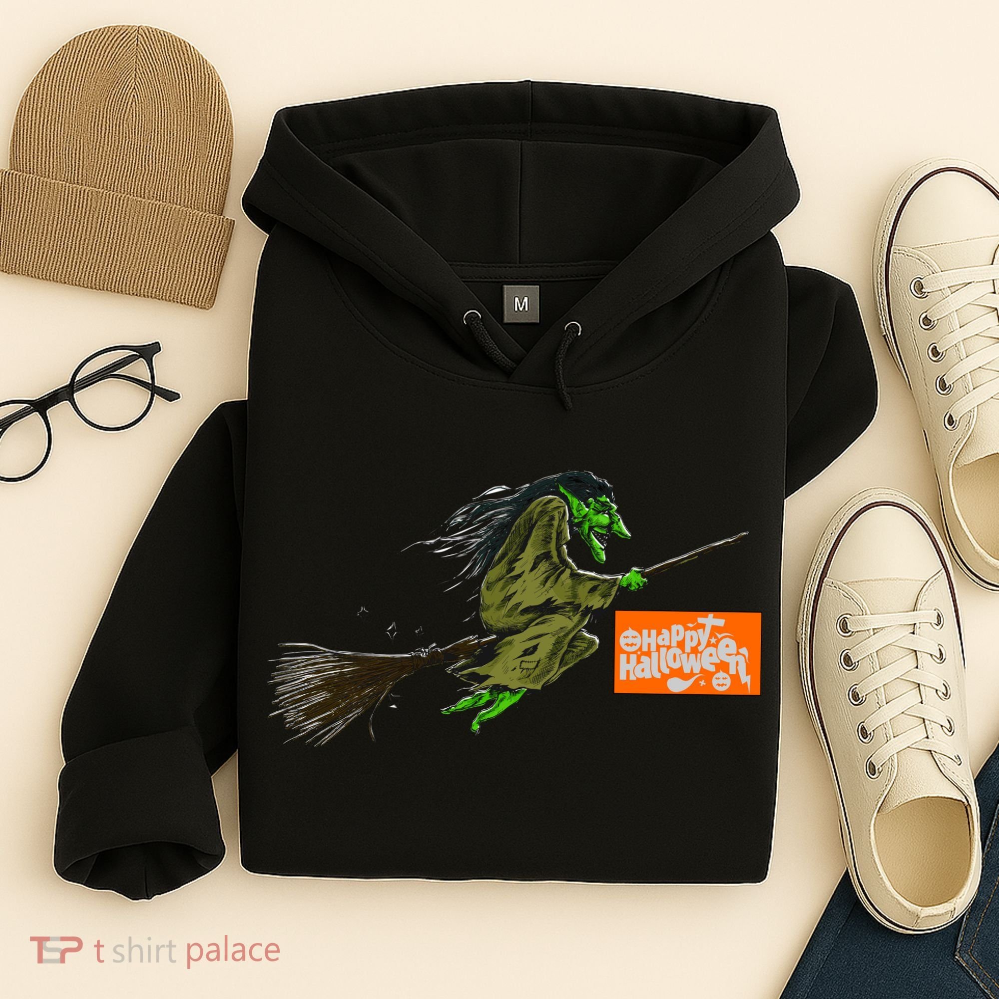 Flying Halloween Witch Hoodie