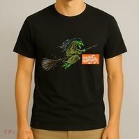 Flying Halloween Witch T-Shirt thumb 3