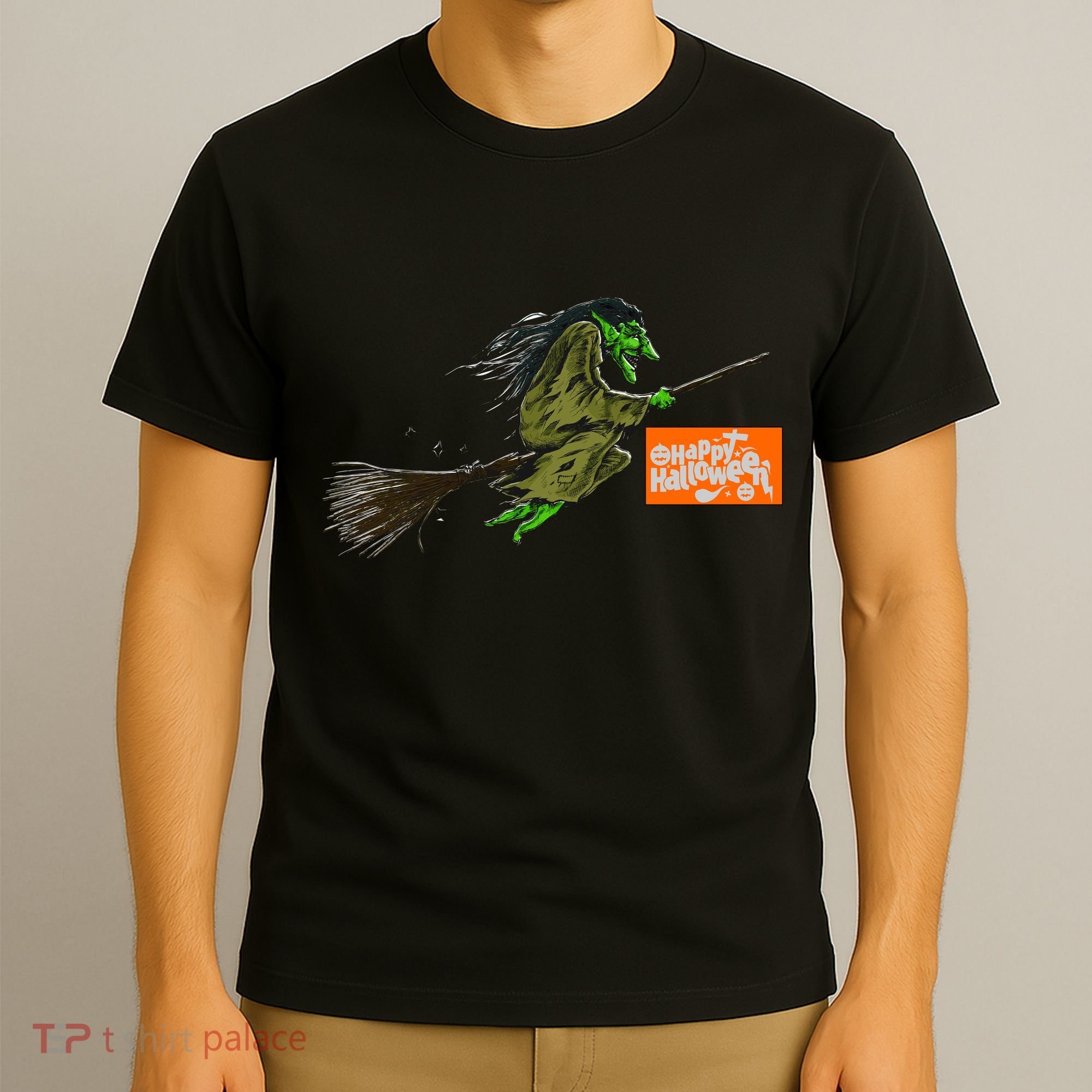 Flying Halloween Witch T-Shirt