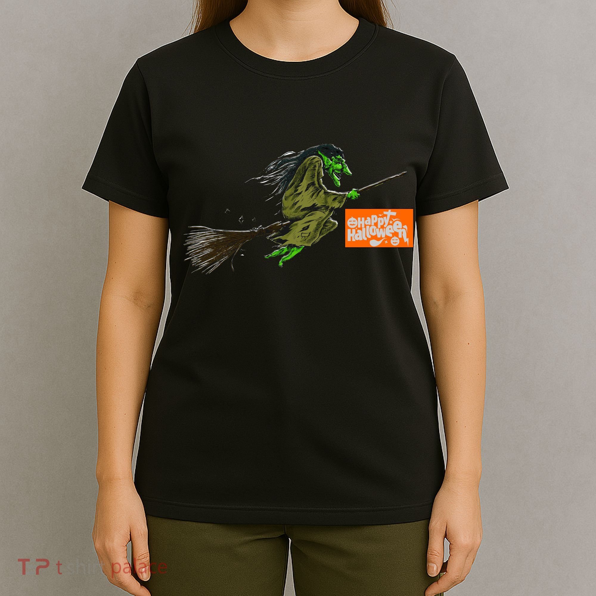 Flying Halloween Witch T-Shirt
