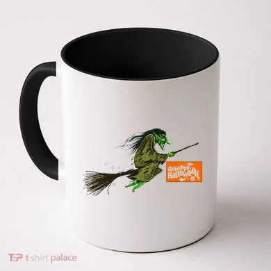 Flying Halloween Witch Coffee Mug