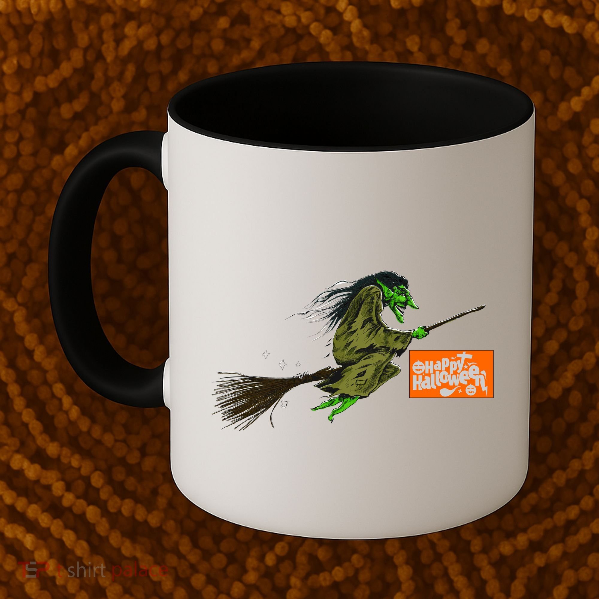 Flying Halloween Witch Coffee Mug