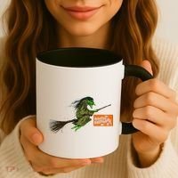 Flying Halloween Witch Coffee Mug thumb 3