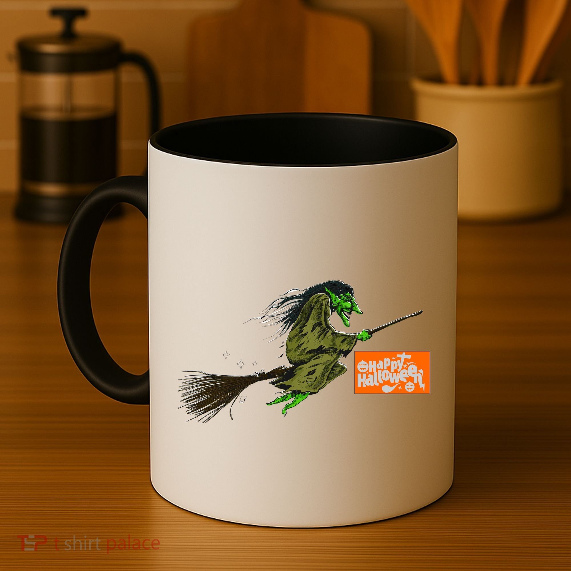 Flying Halloween Witch Coffee Mug